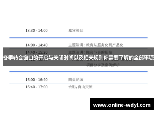 冬季转会窗口的开启与关闭时间以及相关规则你需要了解的全部事项 冬季转会窗口的开启与关闭时间以及相关规则你需要了解的全部事项